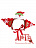 Ободок "Дед Мороз" для животных, с прорезью для ушек Разноцветный