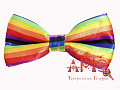 Галстук-бабочка "Радуга", 12 x 6 см (Цв: Разноцветный ) Разноцветный