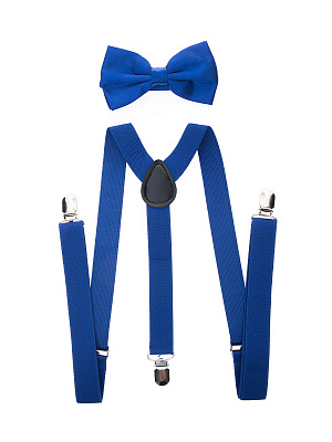 Набор (подтяжки+галстук бабочка) Синий