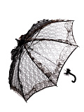 Зонтик "Прогулочный" из кружева, 75 см (Цв: Черный ) Черный