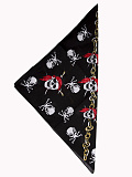 Бандана-платок пиратская "Череп и кости" (Цв: Черный ) Черный