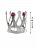 Корона карнавальная "Принцесса" на веревочке Серебряный-Розовый