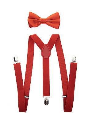 Набор (подтяжки+галстук бабочка) Красный