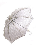 Зонтик "Прогулочный" из кружева, 75 см (Цв: Молочный ) Молочный