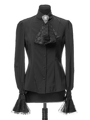 Блуза Викторианская Черный