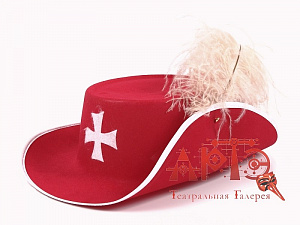 Шляпа "Д' Артаньян"  Красный