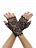 Перчатки кружевные без пальцев, короткие, длина 14 см. Черный