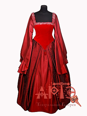 Платье "Анна Болейн" (Англия ХVI в.) Красный