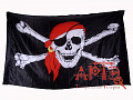 Флаг пиратский, большой (Цв: Черный ) Черный