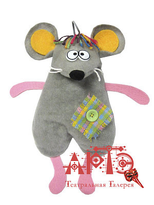 Упаковка для подарков "Мышка Задира" Серый