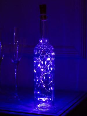 Гирлянда светодиодная "Пробка" фиолетовое свечение, длина 2 м. Фиолетовый