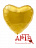 Набор шаров "Сердце" Золотой