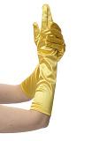 Перчатки женские атласные до локтя, 38 см (Цв: Желтый ) Желтый