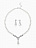 Набор 2 предмета: серьги, колье "Вернисаж", жемчужная капля, белый в серебре, 45 см Белый-Серебряный