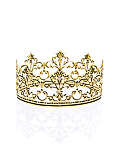 Корона из металла, диаметр 10 см., высота 5,5 см.