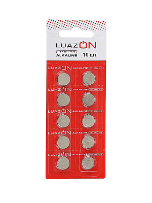 Набор батареек алкалиновых LuazON, LR44, AG13 Разноцветный