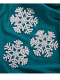 Украшение ёлочное "Снежинка" набор 3 шт., d-12 см. (Цв: Серебряный ) Серебряный