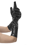 Перчатки блестящие длинные (Цв: Черный ) Черный