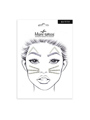 Кристаллы для лица Miami Tattoos "Kitty" Прозрачный
