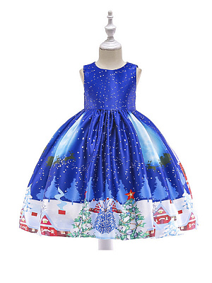 Платье праздничное "Рождество" Синий
