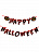 Гирлянда на ленте "Happy Halloween",  кровавая тыква Разноцветный