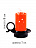Свеча светодиодная "Тыква c подставкой" Черный-Оранжевый