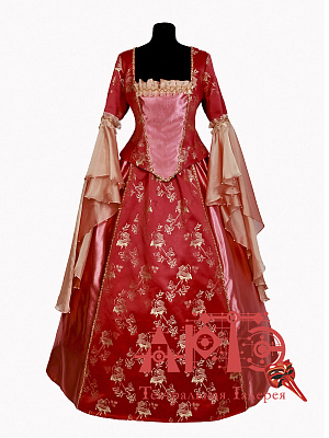 Платье "Анжелика" 1-я половина XVIII века Бордовый