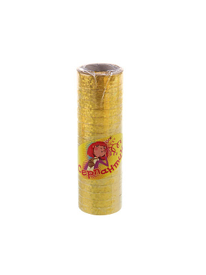 Серпантин блестящий с узором Желтый