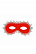 Полумаска "Бархат с тесьмой" Красный-Серебряный