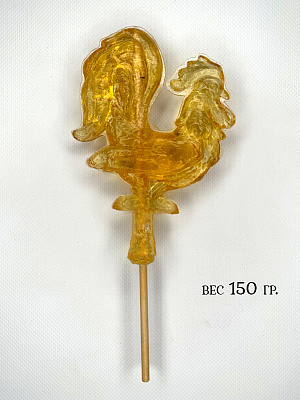 Карамель леденцовая на палочке "Петушок" большой 150 гр Желтый