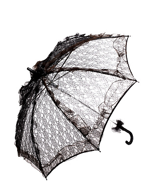 Зонтик "Прогулочный" из кружева Черный