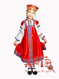 Сарафан детский атлас (Цв: Красный Размер: 7 лет) Красный