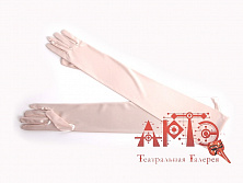 Перчатки женские атласные выше локтя, длина 55 см.