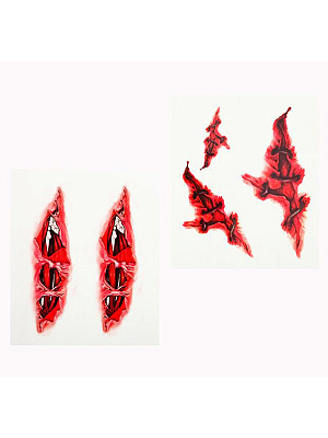 Набор переводных тату 3D Красный-Белый