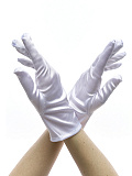 Перчатки женские атласные короткие, 20-23 см (Цв: Белый ) Белый