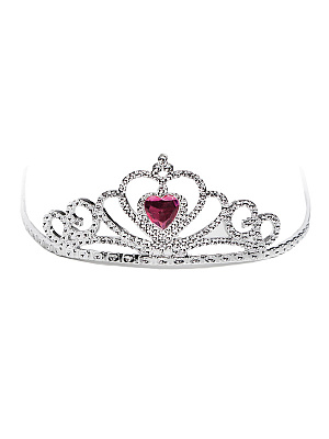 Корона "Сердечко" Серебряный-Розовый
