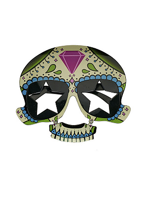 Очки "Мексиканский череп" Разноцветный