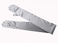 Перчатки женские атласные выше локтя, 55 см (Цв: Серый ) Серый