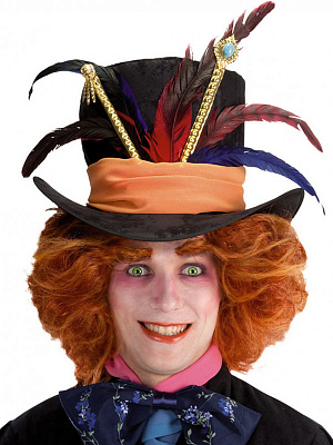 Комплект "Шляпник" парик и брови рыжего цвета Рыжий