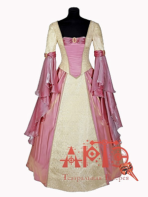 Платье "Анжелика" 1-я половина XVIII века Сиреневый-Золотой