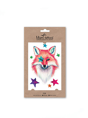 Тату переводные Miami Tattoos "Fox" Разноцветный