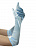 Перчатки атласные выше локтя № 4, размер 6-8, длина 48 см. Св. Голубой