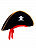 Шляпа "Пирата" взрослая Черный-Красный