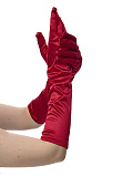 Перчатки женские атласные до локтя, 38 см (Цв: Бордовый ) Бордовый