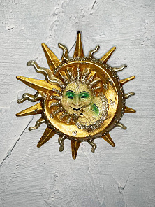 Панно декоративное на стену "Солнце и месяц"