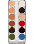 Спец. грим для изд. из латекса палитра/RMG (Rubber Mask Grease) Palette 12 цв. (Цв: Standart) Standart