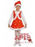 Костюм карнавальный "Мисс Санта" (Цв: Красный Размер: 92-122 см) Красный