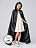Плащ с капюшоном без рукавов Черный