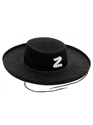 Шляпа "Зорро" Черный
