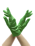 Перчатки женские атласные короткие, 20-23 см (Цв: Зеленый ) Зеленый
